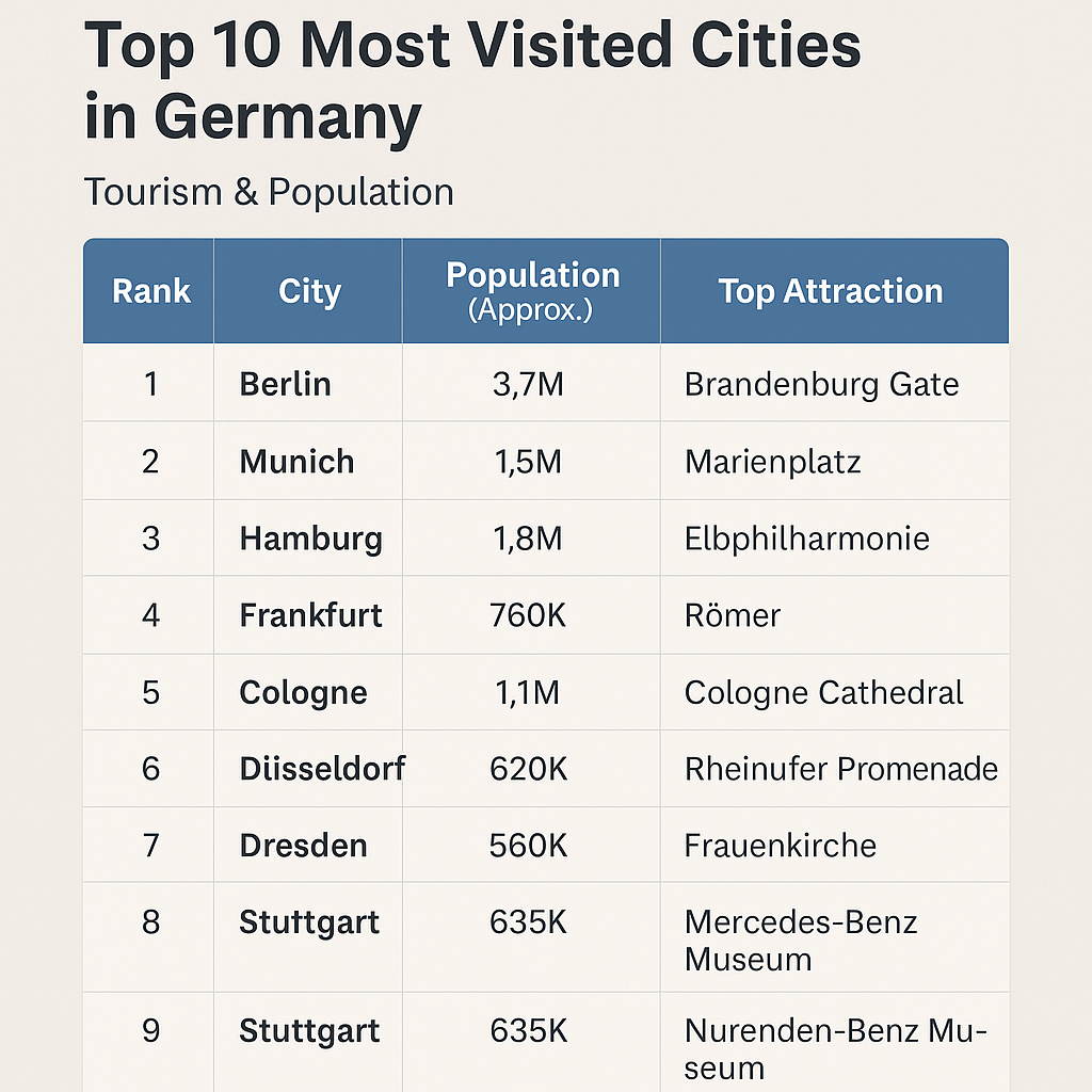 Top 10 Most Visited Cities in Germany 2025 | Best Places to Explore