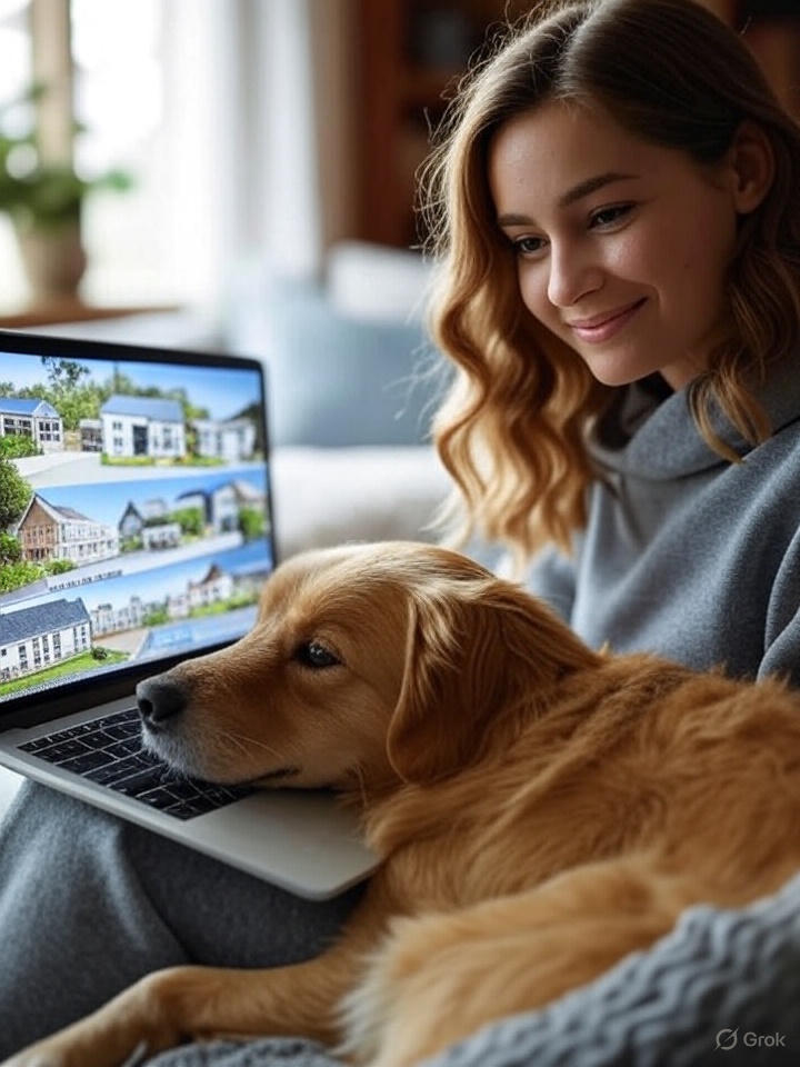 Pet-Friendly Travel Guide - nomadoverse - girl with her pet dogs with planning